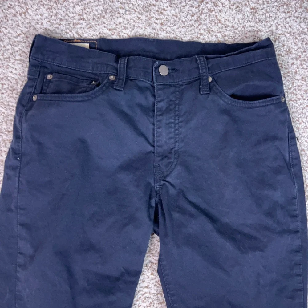 Levis 511 Pants Mens 32x32 Navy Blue Slim Fit Casual Cotton Blend Chinos Office